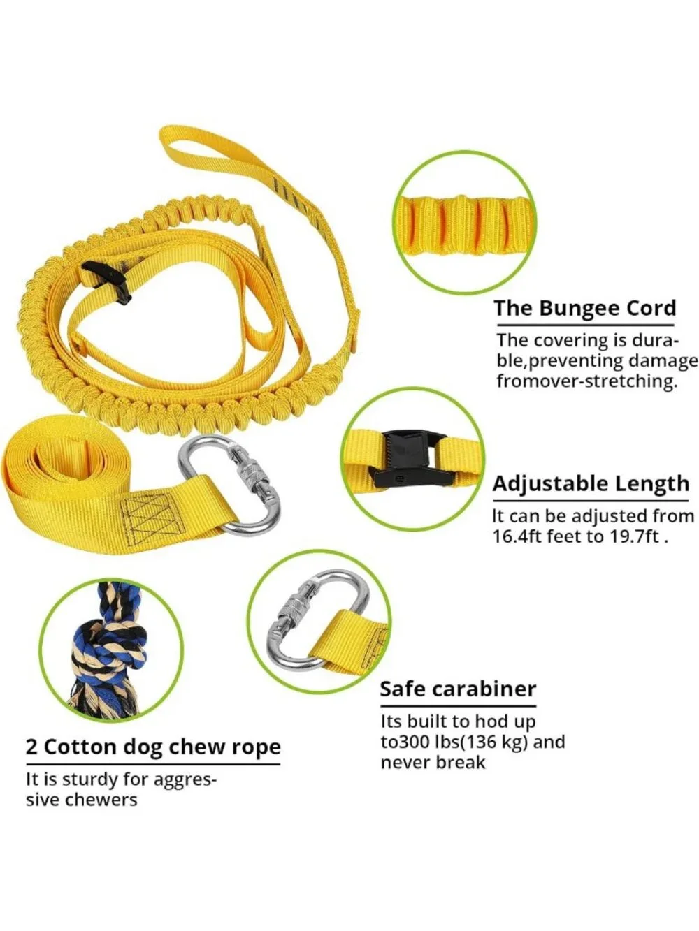 Interactive Bungee Tug Toy for Dogs - Durable Tug-of-War & Chew Rope Set